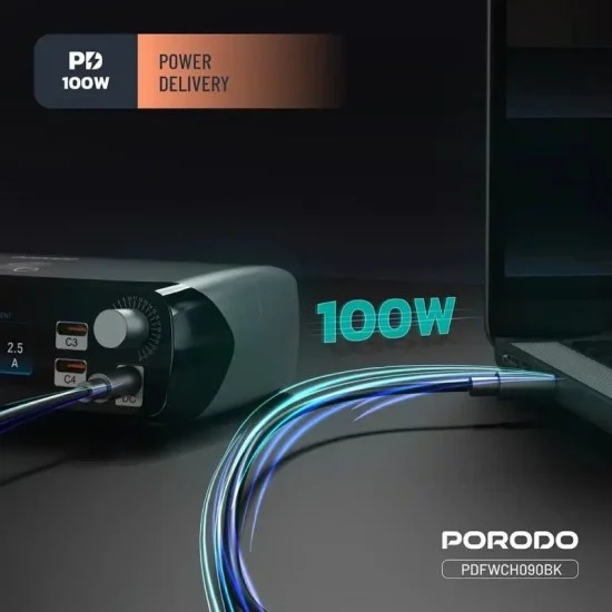 Porodo PowerGate Smart Charging Station - Black